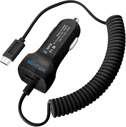 SDTEK Cargador de Coche USB, Micro USB Adaptador para Samsung ...