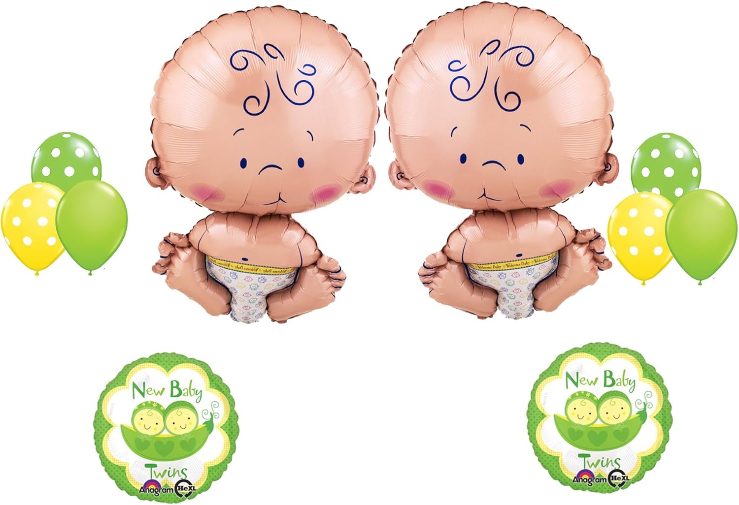 twins balloons for baby shower