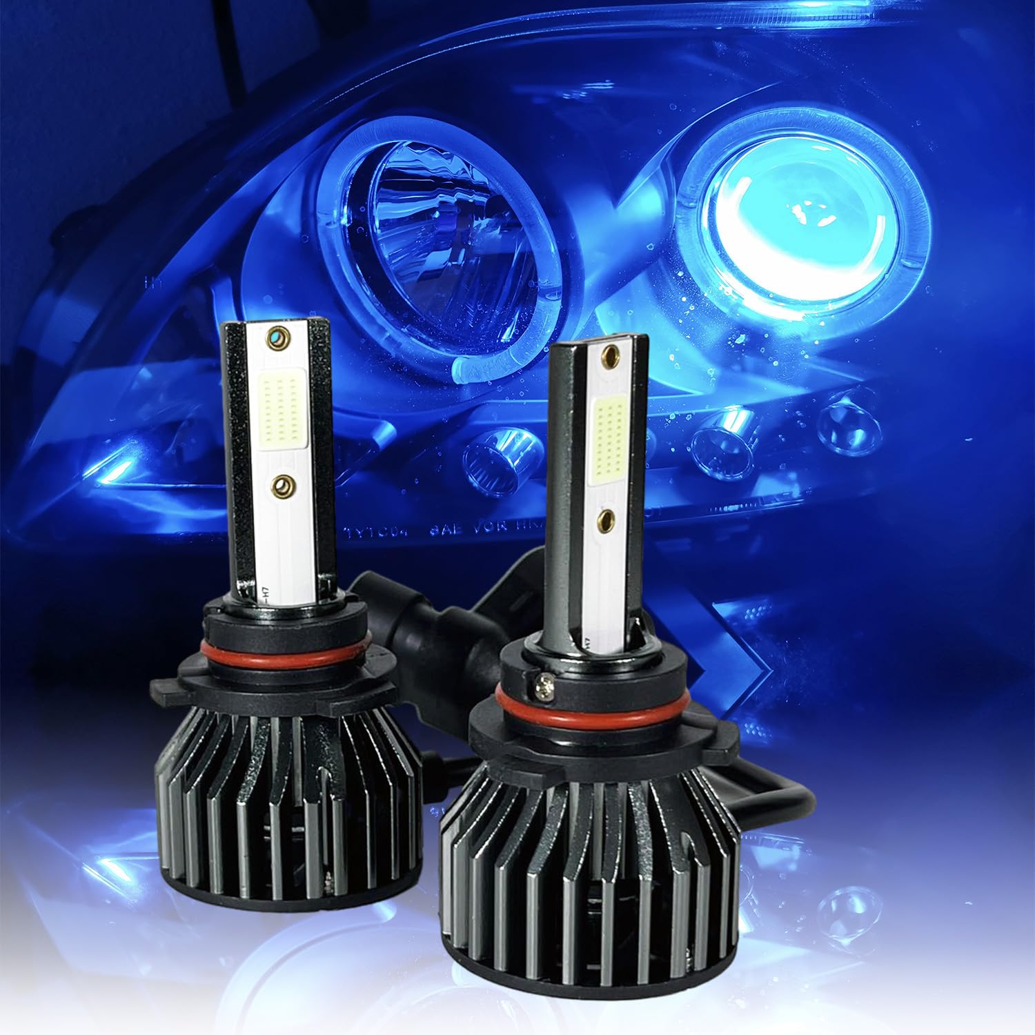 Photo 1 of 9005 HB3 Ice Blue LED Fog Light Bulbs for Powersports 15W SMD 5730 High Power Bright DRL Lights, 12V Daytime Running Light Replacement, Pack of 2