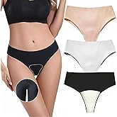 MKCLSQT Seamless Camel Toe Underwear for Women Cotton No Show Workout Thongs Comfy Cameltoe Proof Concealer Panties for Gym