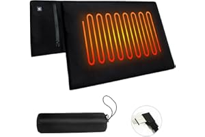 JS LIFESTYLE Heated Camping Chair Pad, Heated Seat Cushion, 17" Portable Heated Stadium Seats for Bleachers, Lightweight USB Stadium Seat Cushion Heating Seat Pad (Battery Not Included)