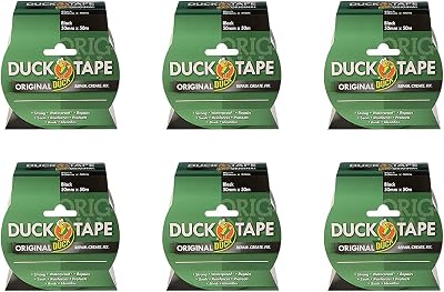 Duck Tape 211116.6 Original Silver 50mm x 50m Pack of 6 Black