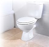 Beldray MDF Toilet Seat White Oval with Stainless Steel Release Hinge 360x428mm view 7