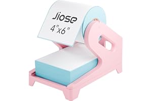 JIOSE Label Holder for Thermal Printer - Compatible with 4x6 Rolls and Fan-Fold Thermal Labels - Shiping Label Holder (Pink)