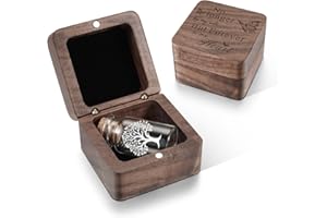 SOITIS Wooden Box for Ashes - Small Glass Urn for Human Ashes Keepsake, Mini Urns for Ashes Cremation Holder, Funeral Keepsake for Women Men - White Tree Urn