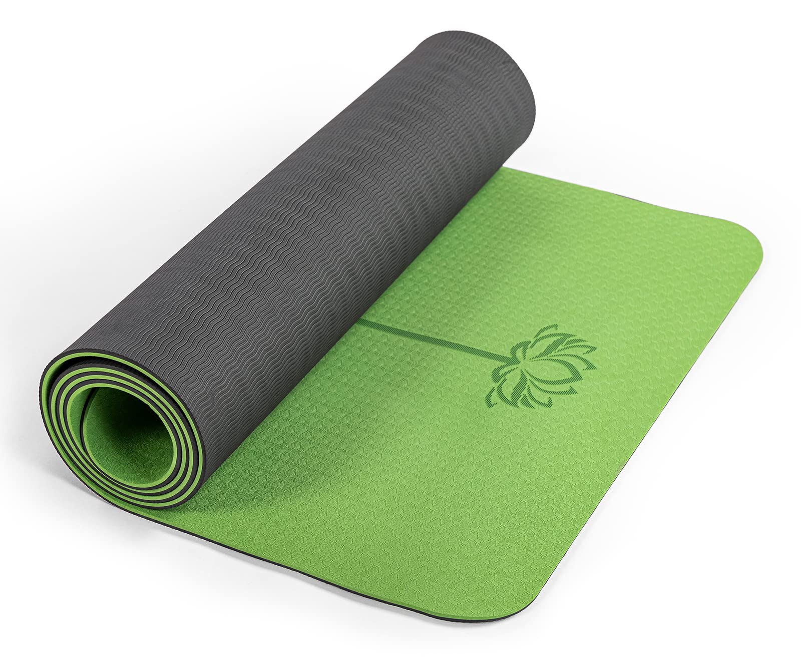 Marjar Yoga Mat Non Slip Exercise Mat TPE Eco Friendly Anti-Tear Yoga Mats for Women 1/4" Fitness Mat for Home Pilates Mats with Carrying Strap โ image 1