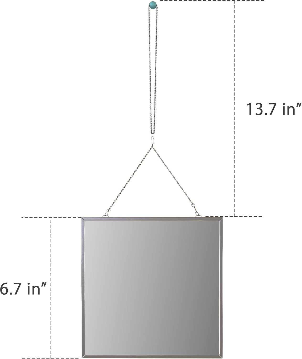 Liootech Fogless Shaving Shower Mirror, Fog Free Mirror Narrow Bezel Ultra-Thin 6.7 inch Metal Frame with 2 Stainless Steel Chains 17.3 & 10.6 inch: Kitchen & Dining