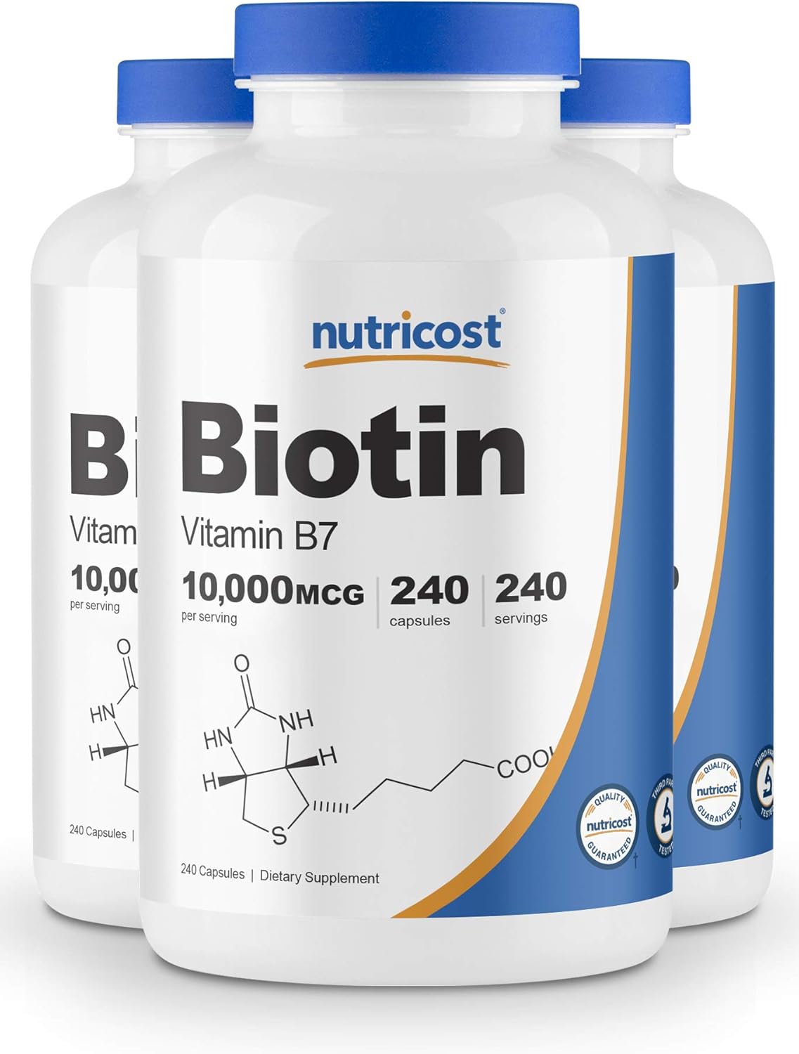 Nutricost Biotin (Vitamin B7) 10,000mcg, 240 Capsules - Gluten Free, Non-GMO: Health & Personal Care