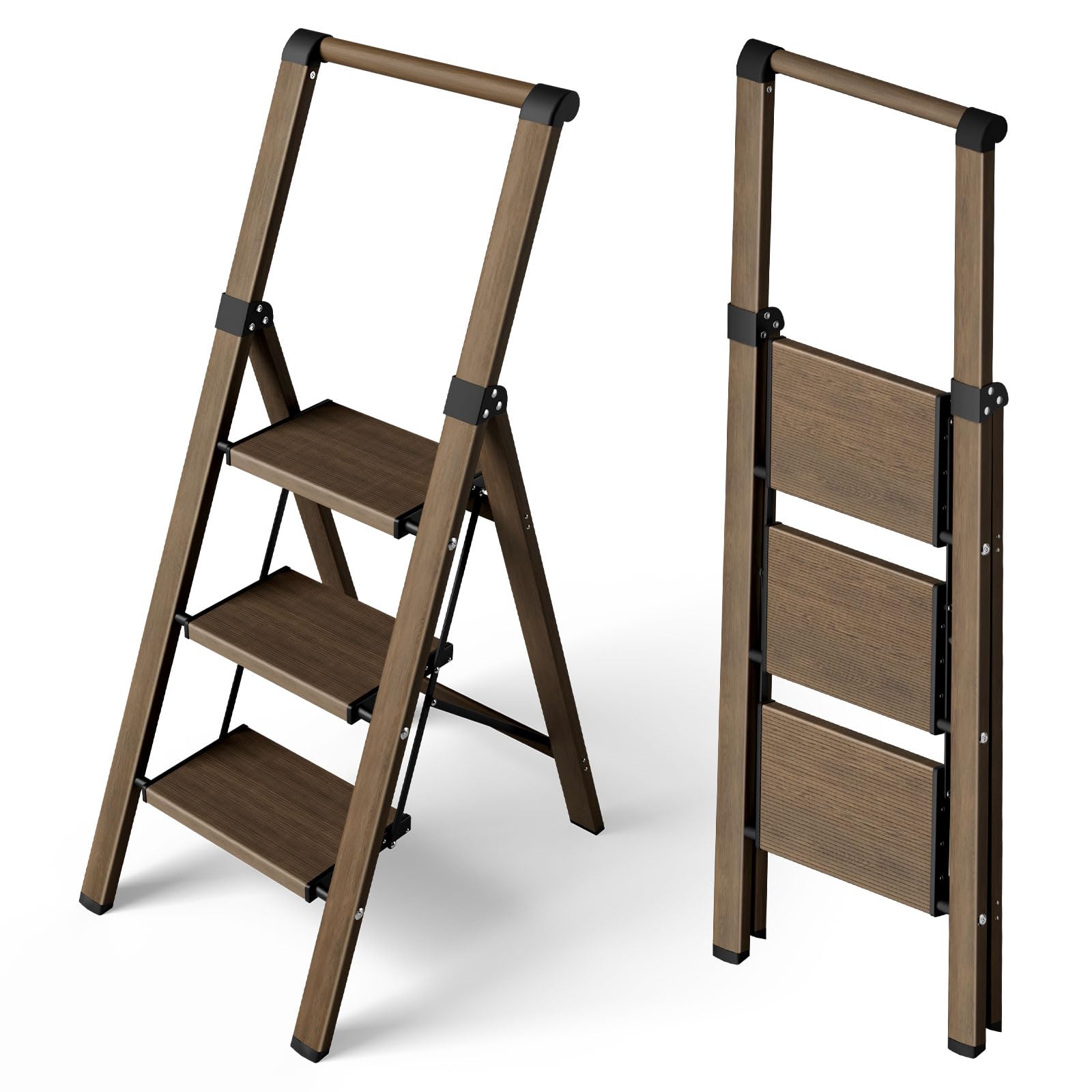 Taranta 3 Step Ladder, Portable Folding Ladder with