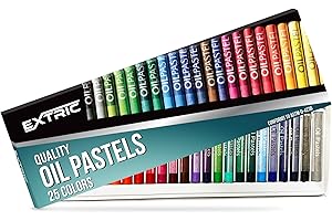EXTRIC Soft Pastels 25 Colors, Kids and Artists Oil Crayons