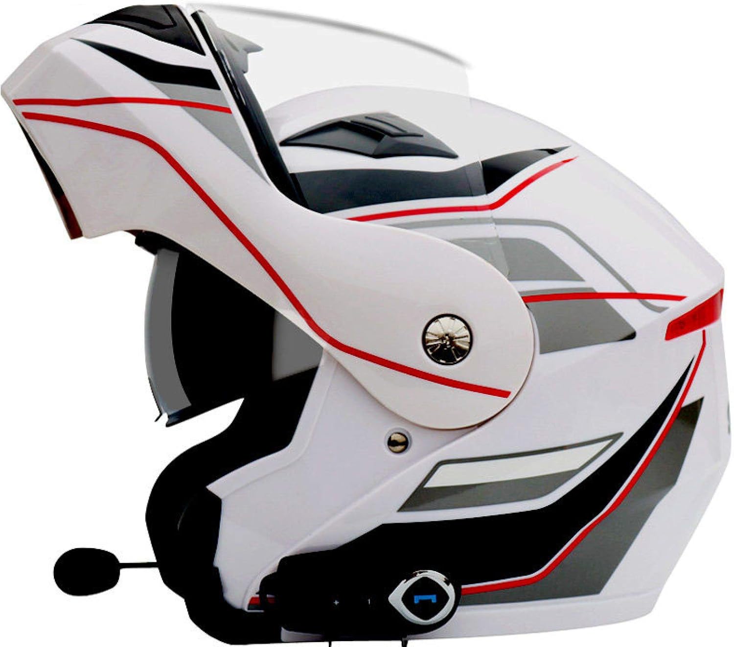 Balscw Motorbike Helmets Mens With Bluetooth FlipUp Motorbike Helmets