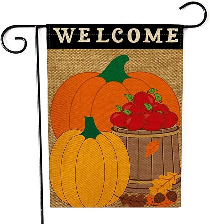 YEATRY Banderas Artísticas Bandera de jardín de arpillera de Calabaza