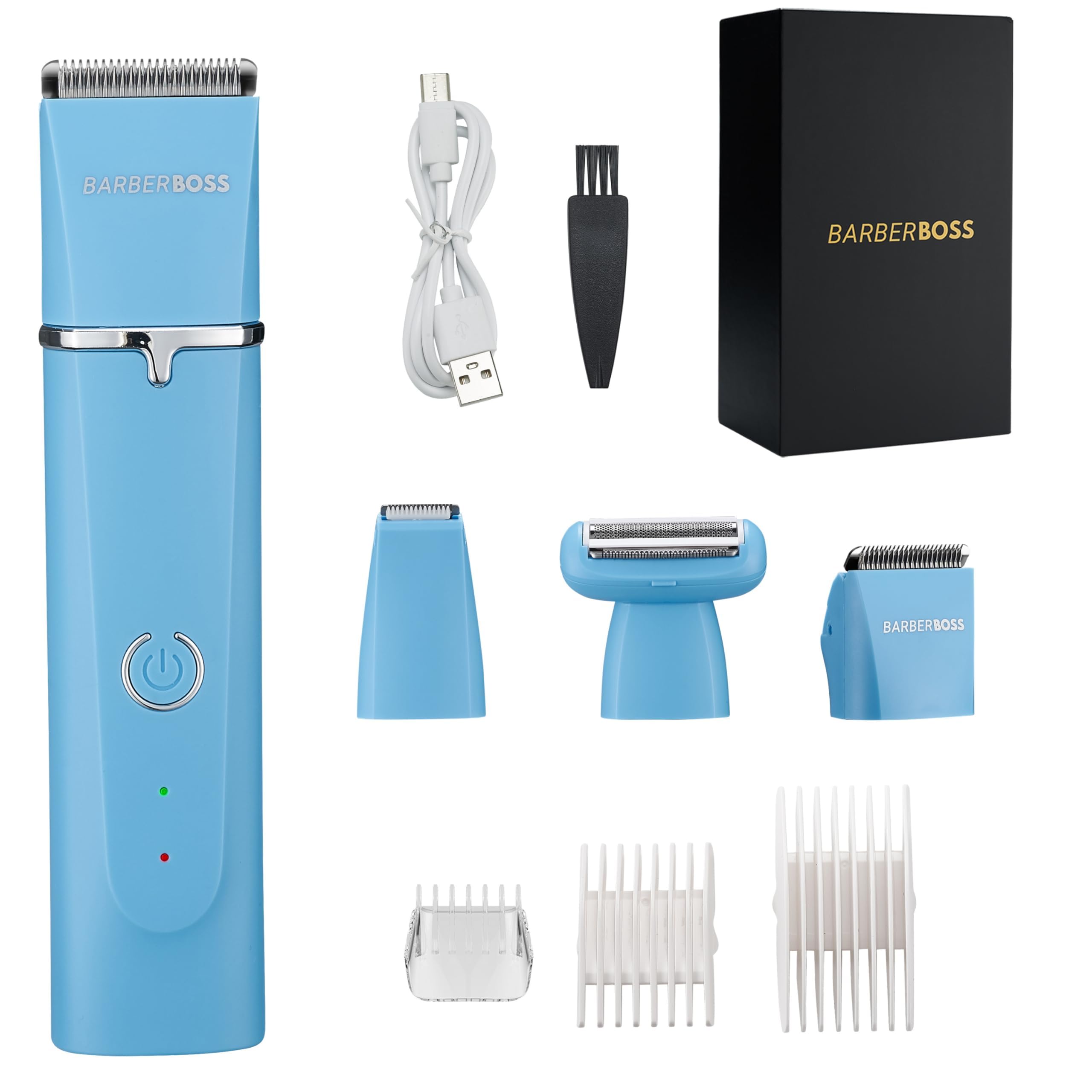 BarberBoss 3-in-1 Beard Trimmer Men, Hair Clippers Men, Mens Grooming Kits, Hair Trimmer Men, Clippers for Men Haircut, Face Grooming, Hair Clipping