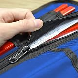 Faithfull FAIBR13 13 Pocket Tool Bit Roll Holder with Zip Compartment Nylon view 4