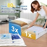 BAMCOO Vacuum Storage Bags 5 Pack with Electric Pump for Clothes view 2