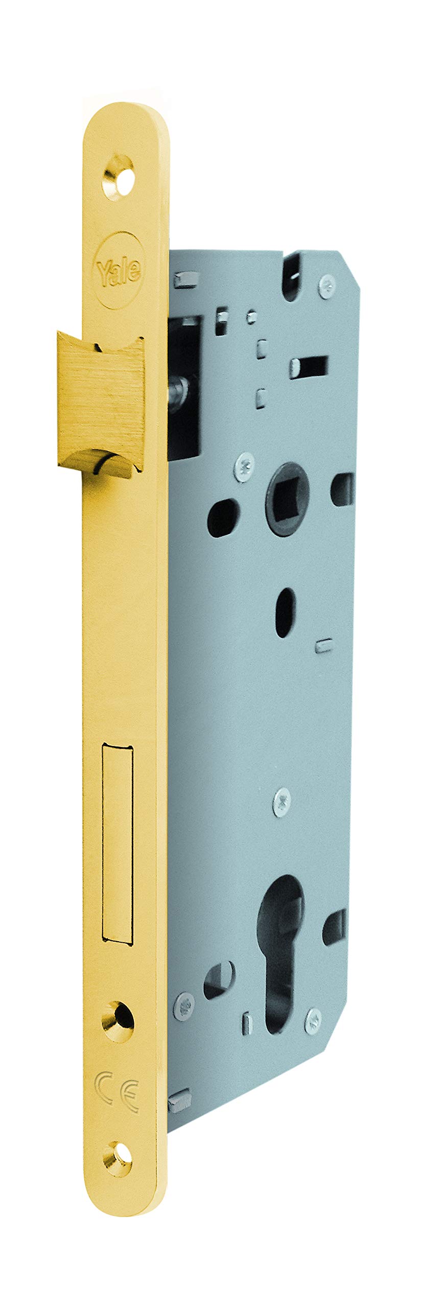 Yale Wooden door lock Y52X1060 polished brass, round edges, entry 60mm