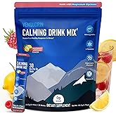 VENQUORIN Super Cortisol Calm Supplement Drink Powder for Women & Men with Magnesium Glycinate, Ashwagandha, L-Theanine & Vitamin D3 | Relaxation & Mood Support | Sugar Free, Vegan, 30 Servings