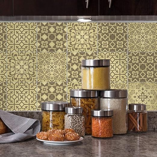 Homeartdecor Dekorative Fliesen Moderne Marokkanische Braune Fliesenaufkleber Einfach Schalen Und Kleben Geeignet Fur Kuche Und Bad 24 Individuelle Fliesen Abziehbilder Alle Dimensionen Bodenfliesen Und Wandfliesen Wasserdicht