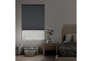DEZ FURNISHINGS Cordless 1.5" Blackout Cellular Shade, Energy Saver, 72" W x 64" H, Anchor Gray
