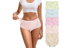 INNERSY Seamless Underwear for Women High Waisted Quick Dry No Show Briefs 5-Pack
