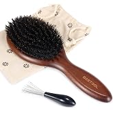 BESTOOL Hair Brush, Boar Bristle Hair Brushes for Women Men Kids, Boar Bristle Brush for Hair Smoothing, Everyday Brush Enhances Shine &amp; Health