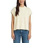 Dapoola Womens Cap Sleeve Sweater Vest Fall Ribbed Knit Sleeveless Crewneck Casual Pullover Tops