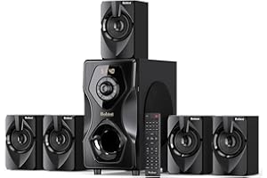 Bobtot Surround Sound Speakers Home Theater Systems - 700 Watts Peak Power 5.1/2.1Wired Stereo Speaker System 5.25" Subwoofer Strong Bass with Bluetooth HDMI ARC Optical Input