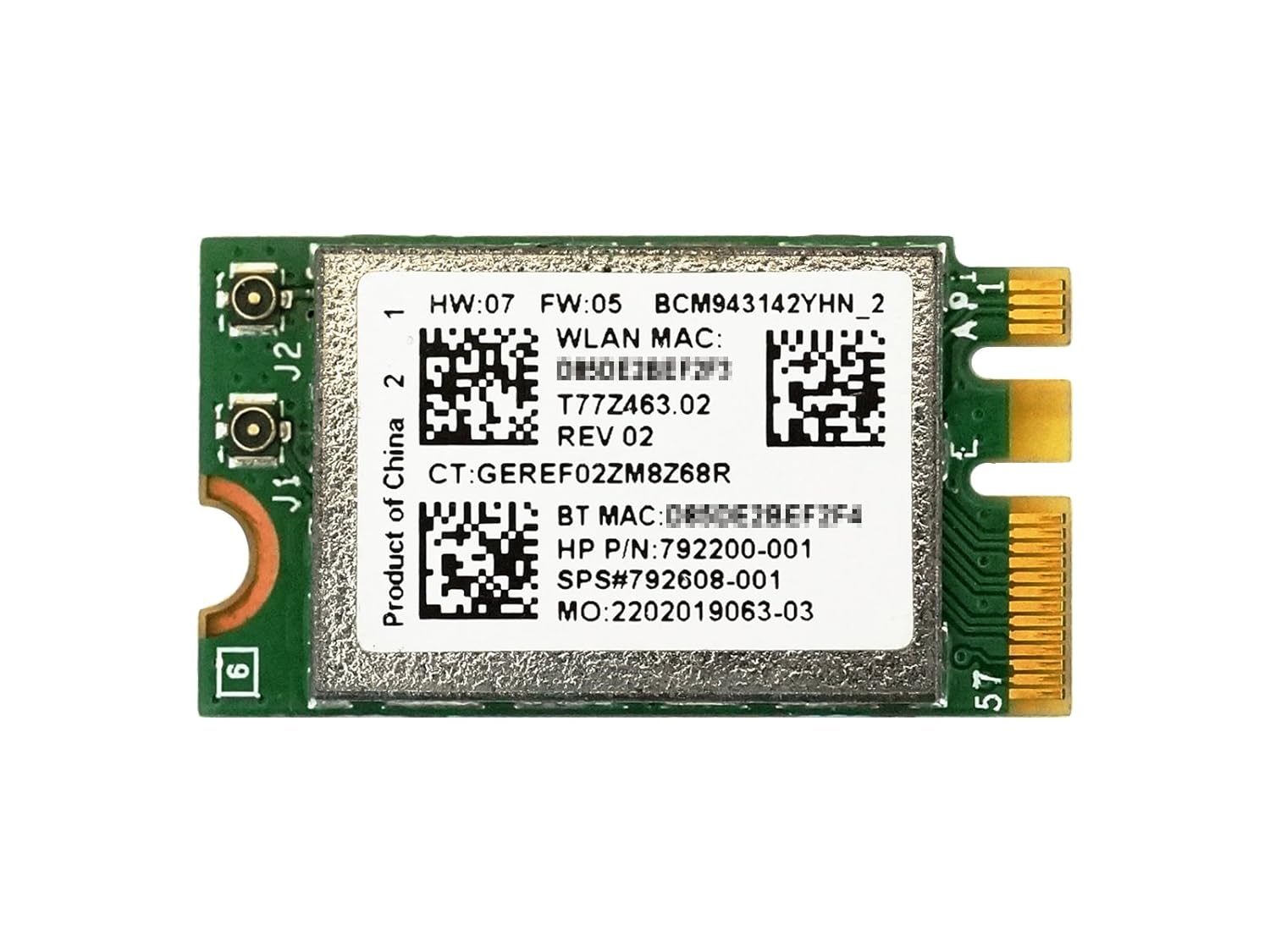 Computers & Accessories Network Adapters HP 753078005 BCM43142 802.11bgn 1x1 WiFi and