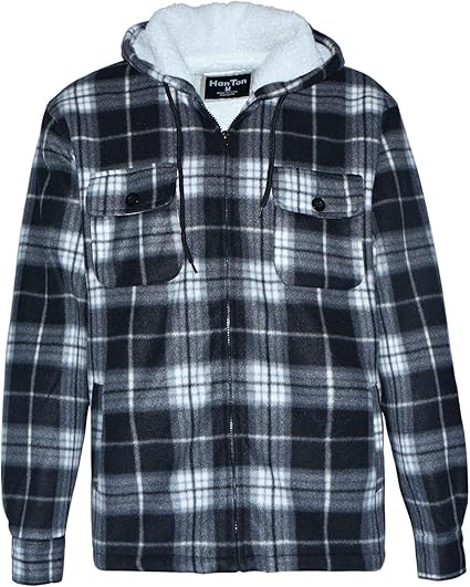 thick flannel hoodie