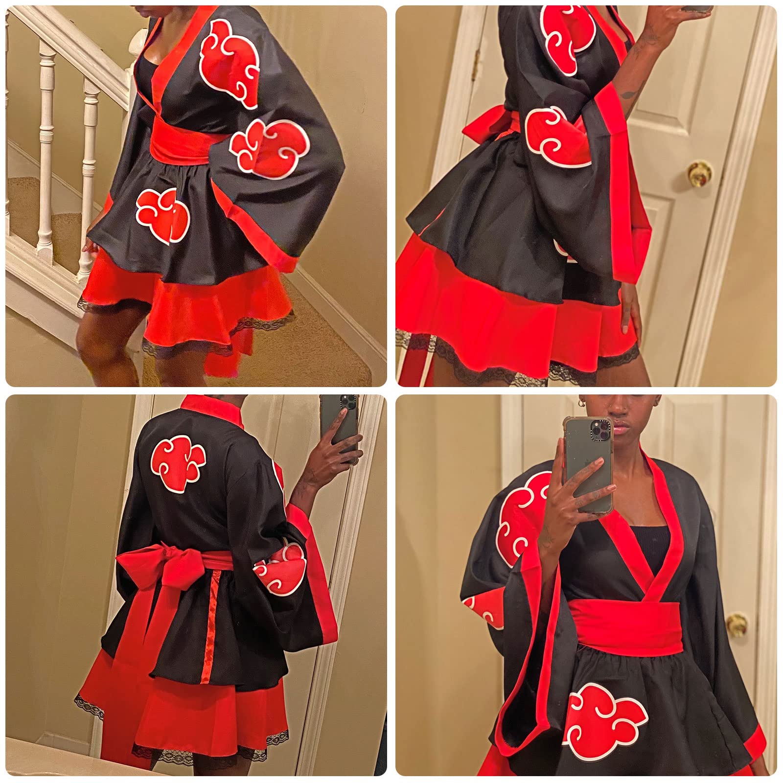 Mua CMEGEOME Anime Ninja Kimono Dress Halloween Cosplay Outfit Costume ...