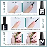 Phoenixy Gel Nail Polish Set 24pcs 21 Colours Base Top Coat Matte Glossy Finish view 6