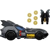 Mattel ​DC Premier Series Batmobile, Batman Signature Vehicle | 6-Inch Scale Crime Fighting Car with Bat-Drone Cannon &amp; Missiles, Modular Design &amp; Ports Fit Vehicles &amp; Accessories