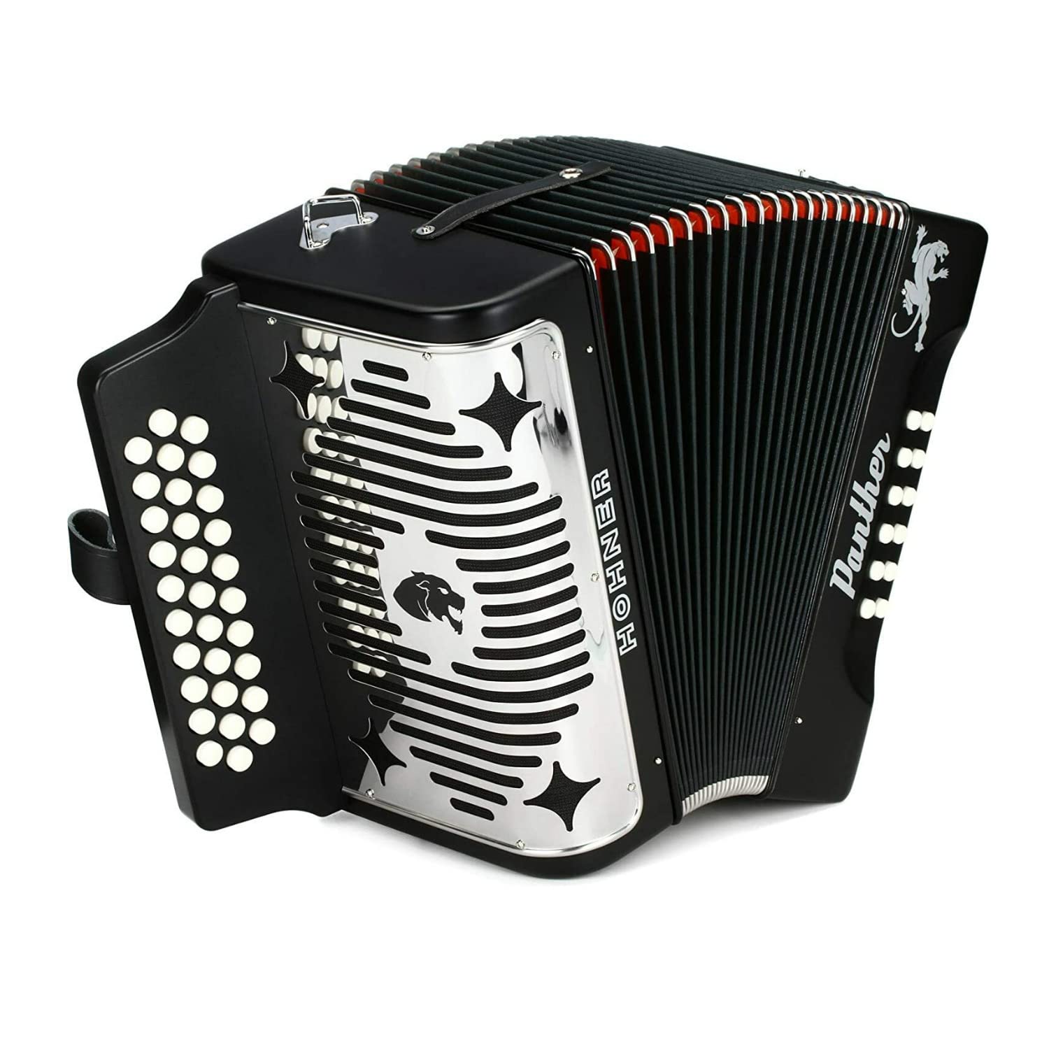 Photo 1 of Hohner Accordions Panther 3-Row Diatonic Accordion (Black)