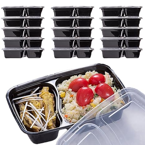 Amazon.com: Recipientes de comida de plástico [paquete de 15 ...