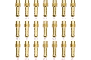 IROMEHONY 21 Pieces 8-Bleed Holes Pilot Jet for Mikuni VM/TM/TMX VM22/210 AX100 EN GN TZR TM TMS Carb 15 17.5 20 22.5 25 27.5 30 32.5 35 37.5 40 42.5 45 47.5 50 52.5 55 57.5 60 62.5 65