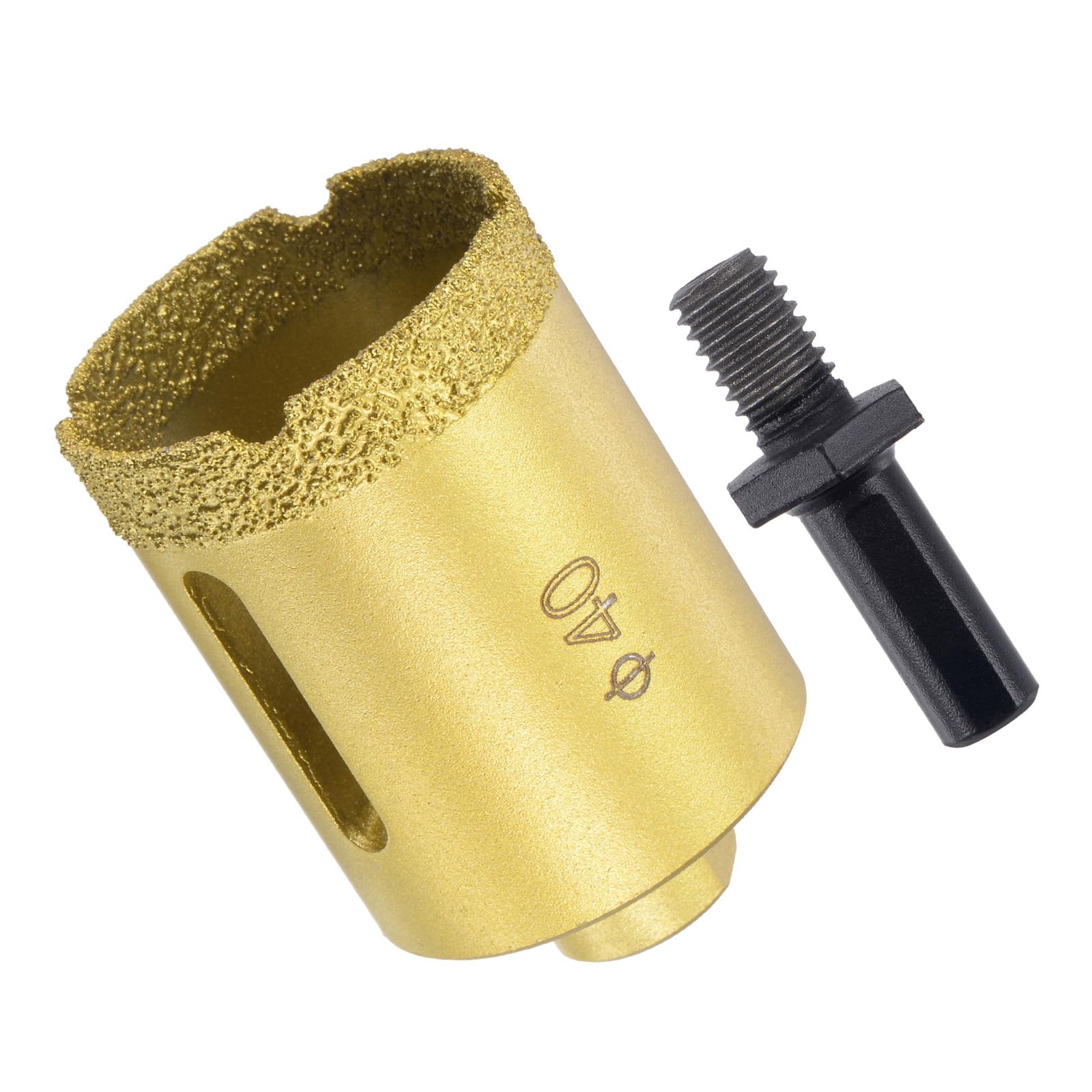 CoCud Diamond Drill Bits Set, 40mm Cutting Diameter, Brazed Diamond Core Drill Bits with M10 Arbor Adapter - (Applications: for Tile Ceramic Marble Stone Glass)