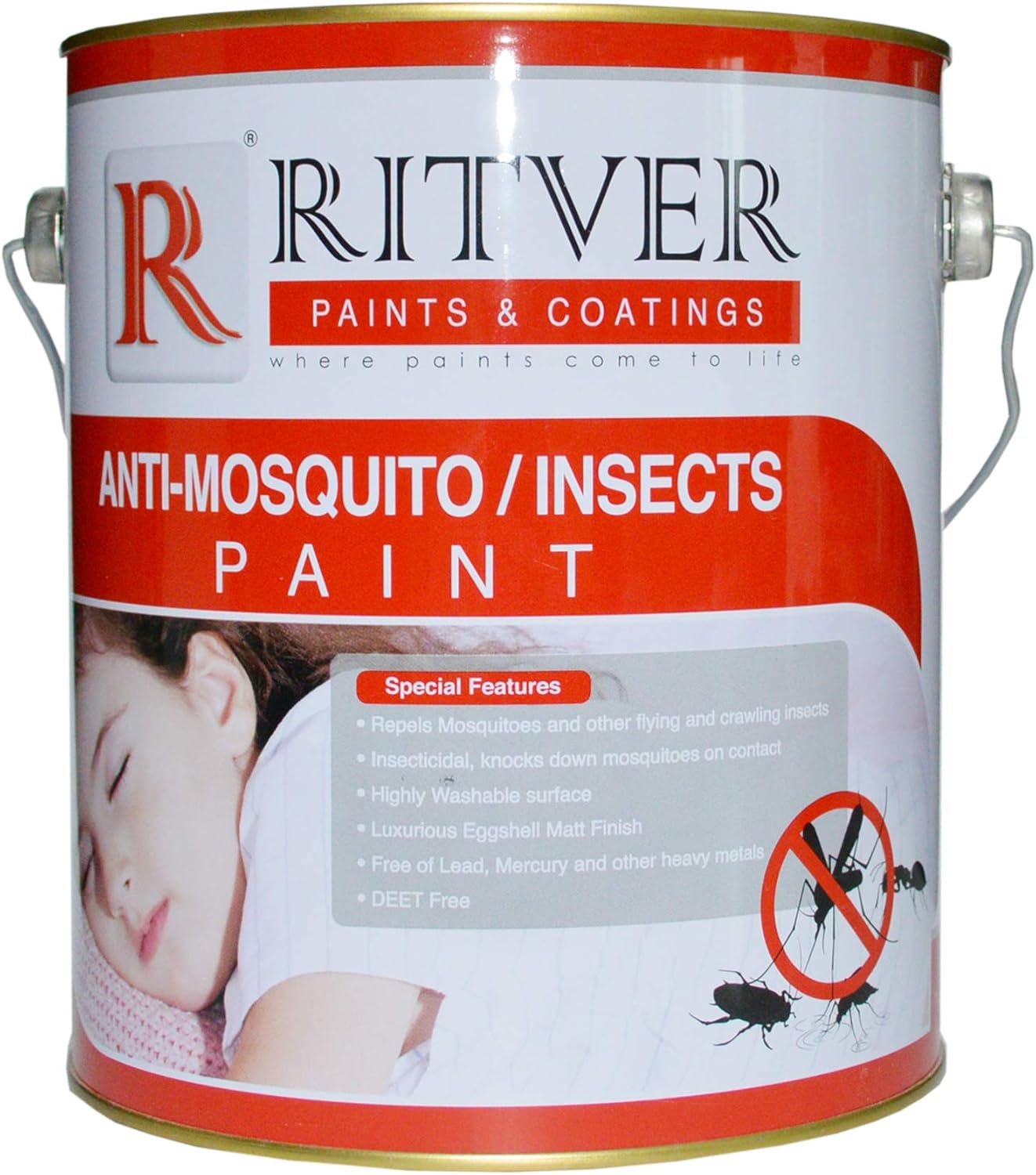 Ritver AntiMosquito/Insects Repellent Wall Paint Luxurious Eggshell Matt Finish Anti