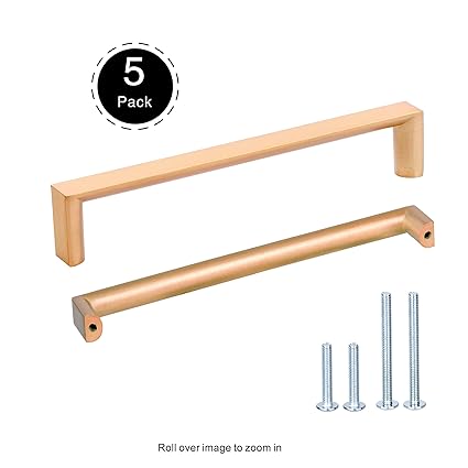 Aogedeng 13392 Satin Gold Contamporary Cabinet Hardware Stainless
