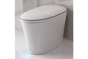 DEERVALLEY Deer Valley Smart Toilet, Elongated One Piece Toilet, Auto/Blackout Flush, Foot Kick Sensor, Heated Seat, Night Light