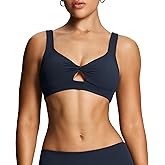 Aoxjox Women's Workout Sports Bras Fitness Training Gym Athlenza Twist Low Impact Bra Lumastretch™ Yoga Crop Tank