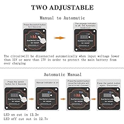 Smart Dual Battery Isolator 12V 140A Auto or Manual