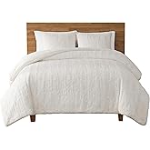 UGG Duvet Cover King, Extra Soft Fluffy King Size Comforters Set, Oversized Faux Fur Reversible Cream Micromink Bedding Cover with 2 Zipper Pillow Shams, Luxury White Bed Decor, Snow, Alondra