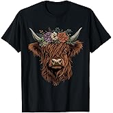 Scottish Highland Cow Cattle Scottish Highlander Hairy Cow T-Shirt