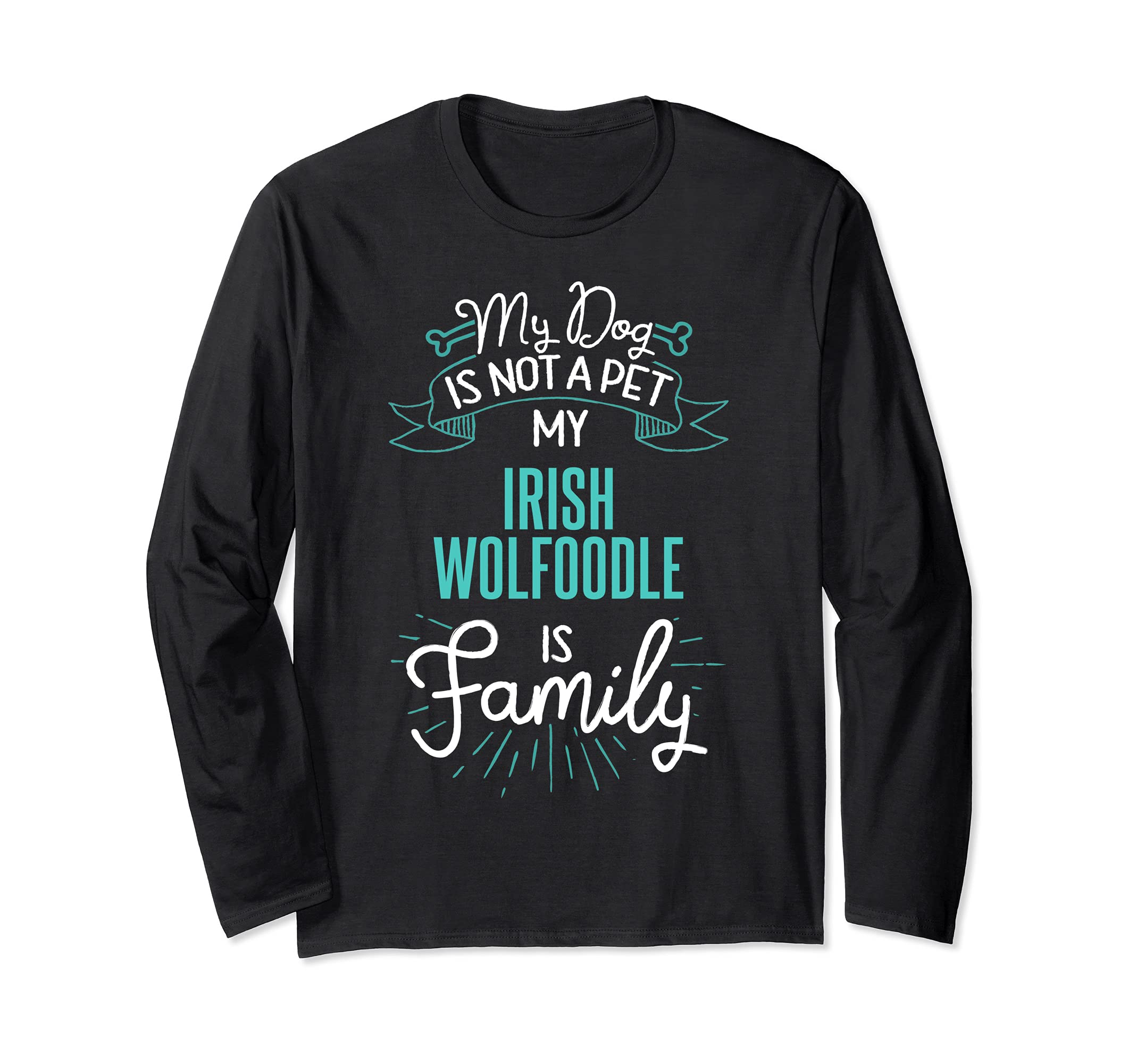 Cute Irish Wolfoodle Design Family Dog Giftn Long Sleeve T-Shirt