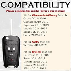 SUPALAND Flip Key Fob Replacement Fits for Chevy