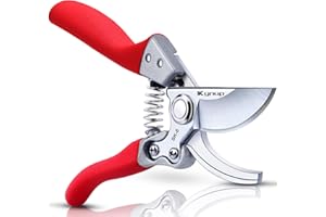 Kynup Pruning Shears, Gardening Scissors, Pruners for Gardening, Garden Grass Clippers Hand Hedge Shears, Heavy Duty Garden Tools(Red)