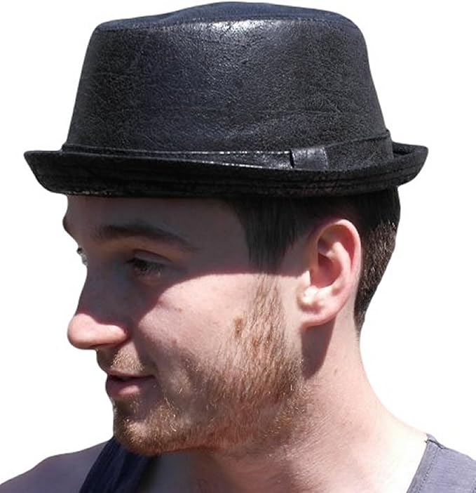 Thorness Distressed Look Rude Boy/Ska Pork Pie Hat Black Size 59cm Amazon.co.uk Clothing