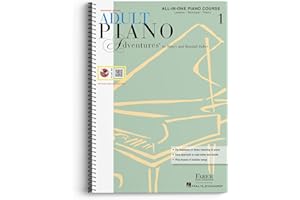 Adult Piano Adventures: All in One Course - Book 1 | Faber Beginner Method Piano Book for Adults with Chords and Music Notation | Piano Sheet Music and Theory for Self Learners With Digital Audio