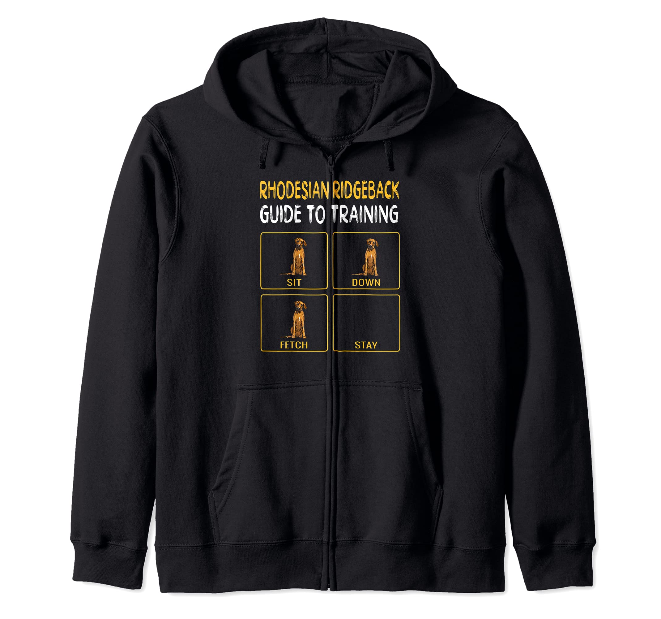 Funny Rhodesian Ridgeback Guide To Training Dog Obedience Zip Hoodie