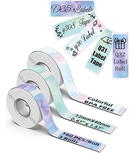 3 Rouleaux De Ruban Adhésif Blanc 40 Mm (0,47" X 157") Pour étiqueteuse